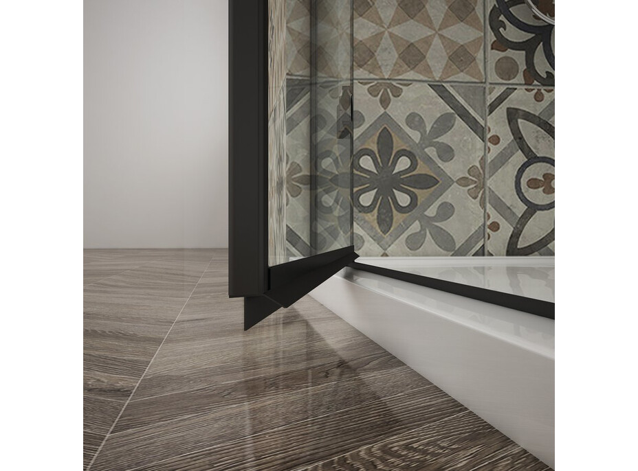 Gelco TRINITY BLACK obdĺžnikový sprchovací kút 1000x900mm, rohový vstup, matné sklo GT2290-10M-B