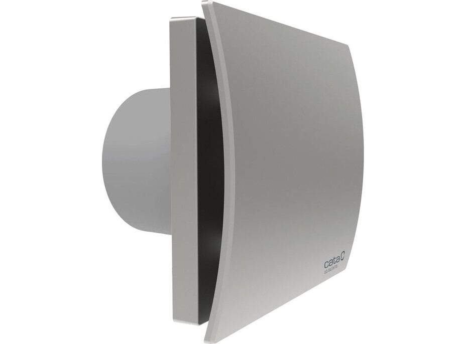 Cata SILENTIS UC T 10 kúpeľňový ventilátor axiálny s časovačom, 8W, potrubie 100mm, strieborná 01221100
