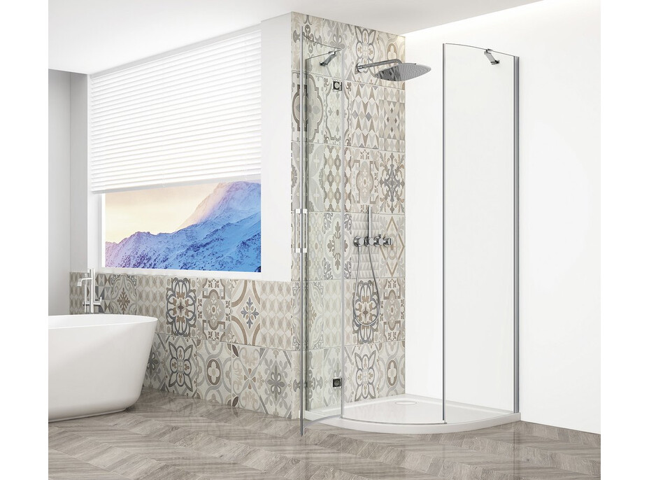 Gelco TRINITY CHROME štvrťkruhový sprchovací kút 900x900mm, číre sklo, ľavé GT6590CL-CH