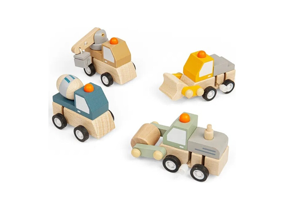 Bigjigs Toys Naťahovacie stavebné autíčko 1 ks