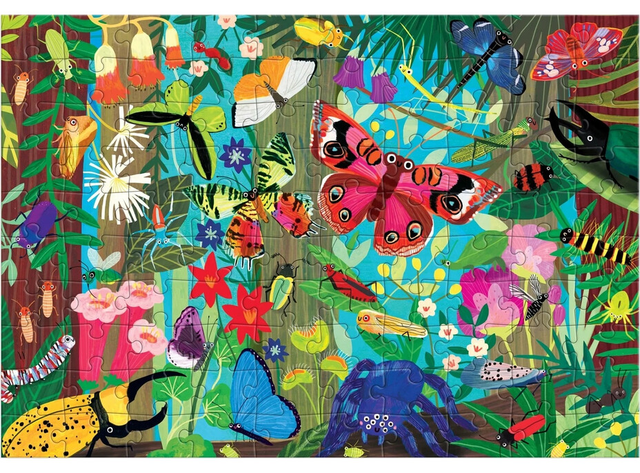 Mudpuppy Puzzle Motýle a hmyz 100 dielikov
