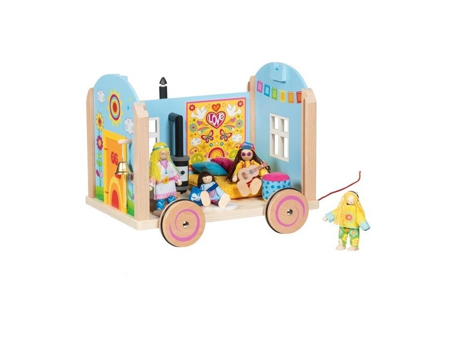 Goki Drevený karavan pre bábiky