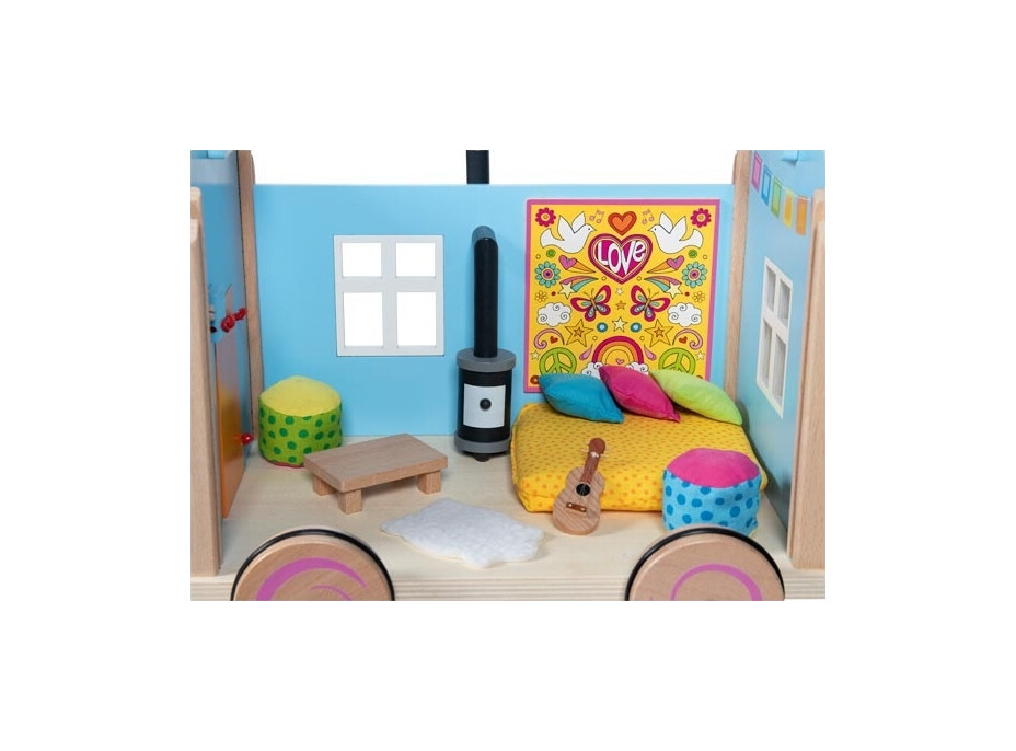 Goki Drevený karavan pre bábiky