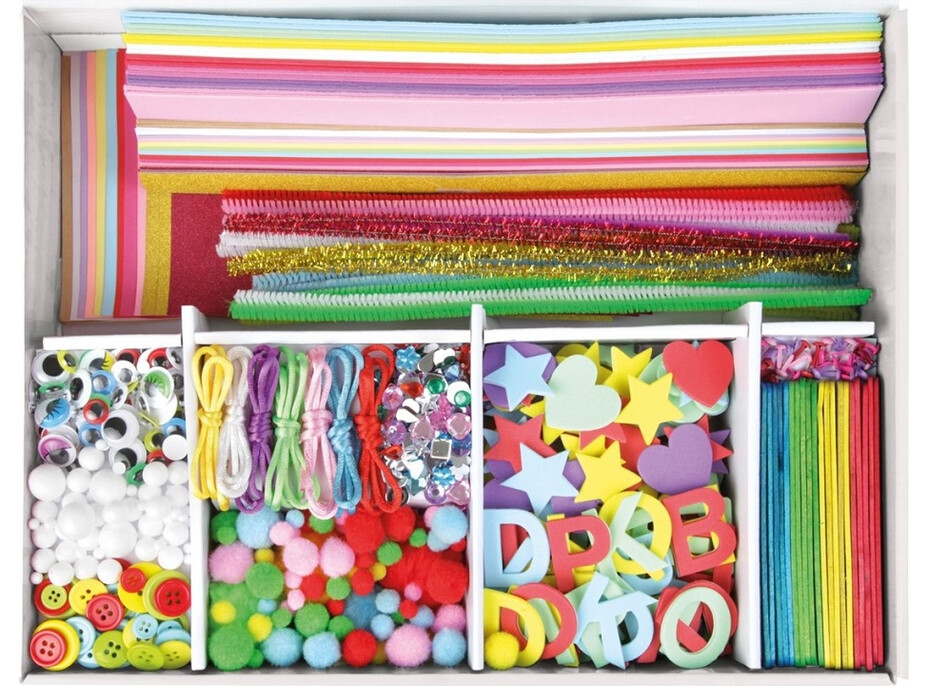 Lena Kreatívny kufrík pre malých domácich majstrov ružový 800 ks