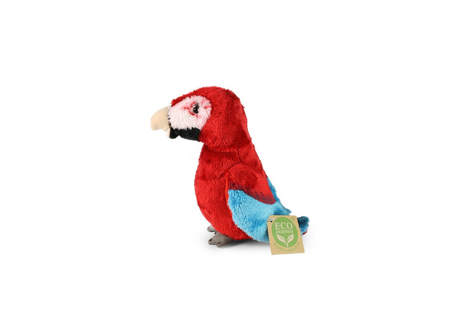 Rappa Plyšový papagáj červený Ara 15 cm ECO-FRIENDLY
