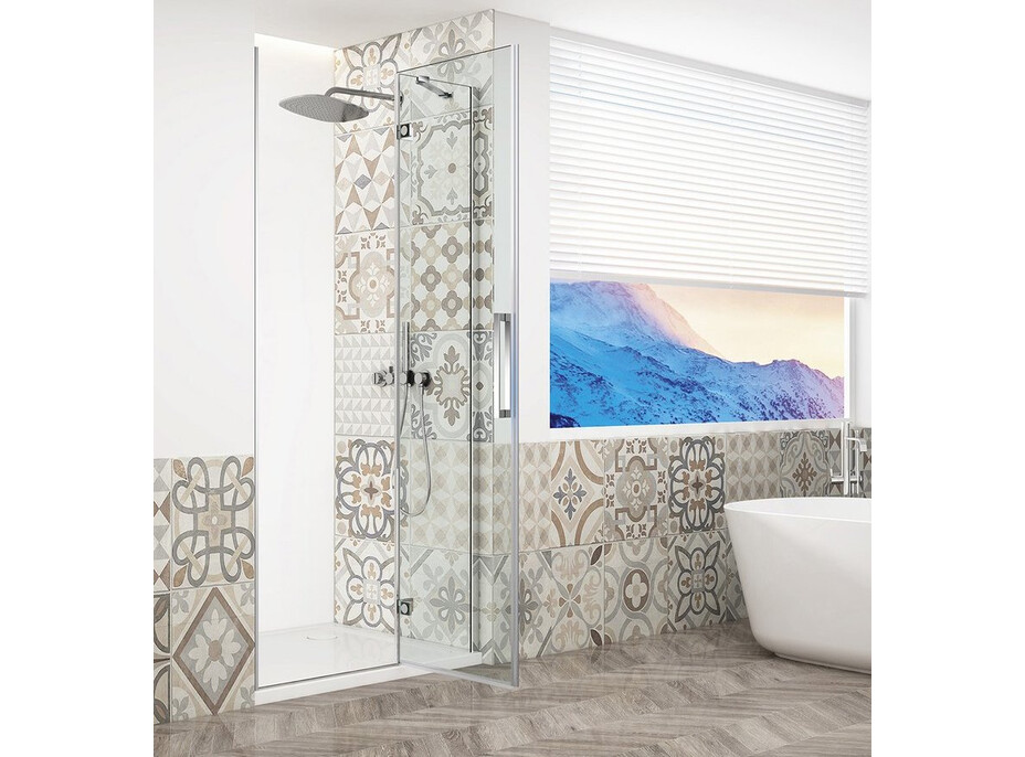 Gelco TRINITY CHROME sprchové dvere do niky 800mm, číre sklo, pravé GT1280CR-CH