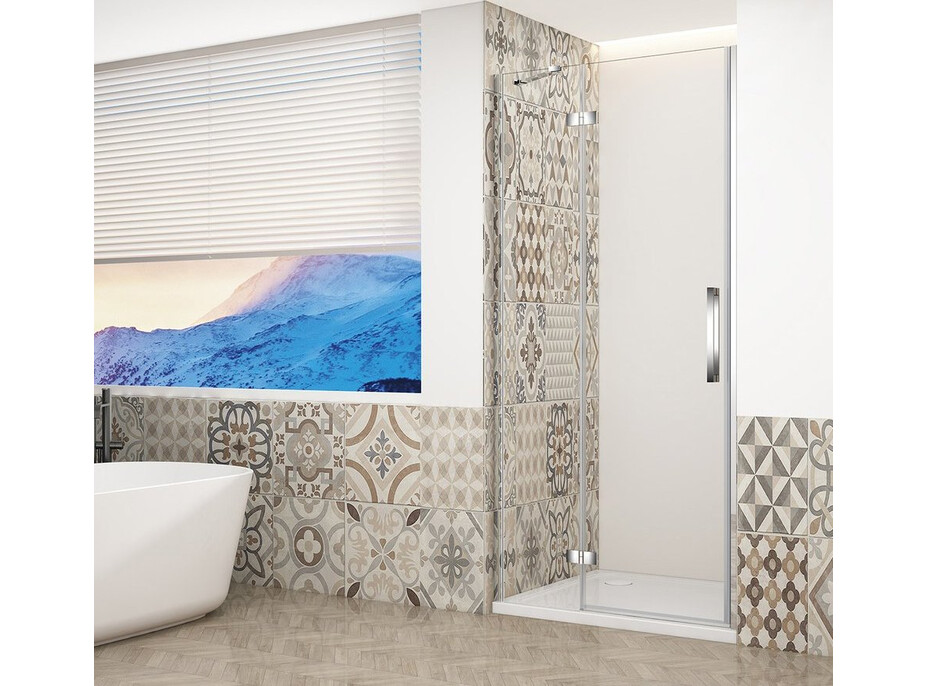 Gelco TRINITY CHROME sprchové dvere do niky 1000mm, číre sklo, ľavé GT1210CL-CH