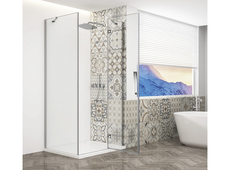 Gelco TRINITY CHROME obdĺžnikový sprchovací kút 1200x1000mm, číre sklo, pravé GT5610-12CR-CH