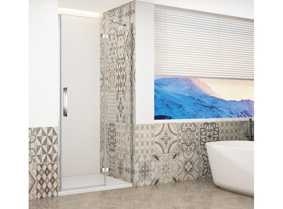 Gelco TRINITY CHROME sprchové dvere do niky 1100mm, číre sklo, pravé GT1211CR-CH