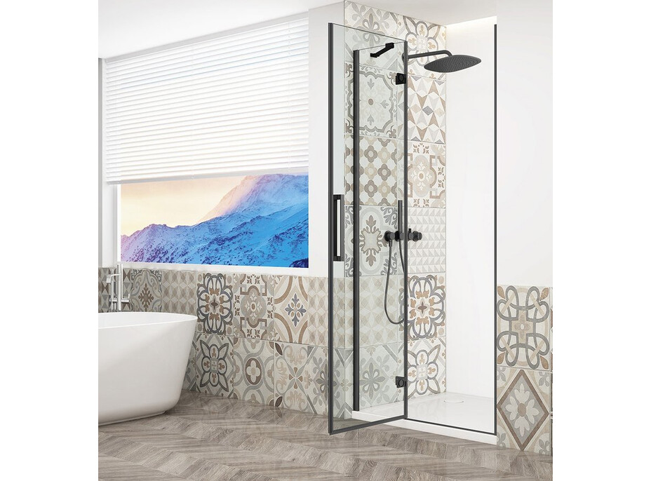 Gelco TRINITY BLACK sprchové dvere do niky 900mm, číre sklo, ľavé GT1290CL-B