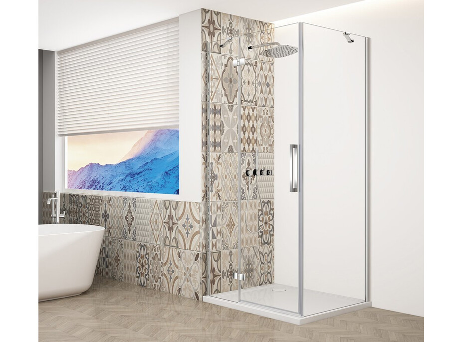 Gelco TRINITY CHROME obdĺžnikový sprchovací kút 900x1200mm, číre sklo, ľavé GT5612-90CL-CH
