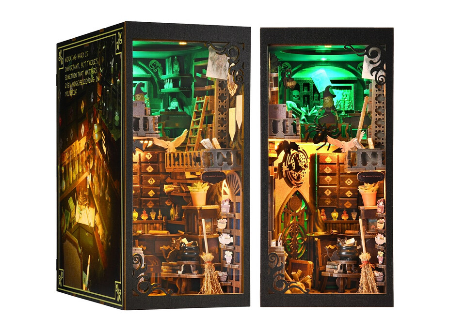 2Kids Toys 3D skladačka Zarážka na knihy Miniatúra domčeka Dom čarodejnice