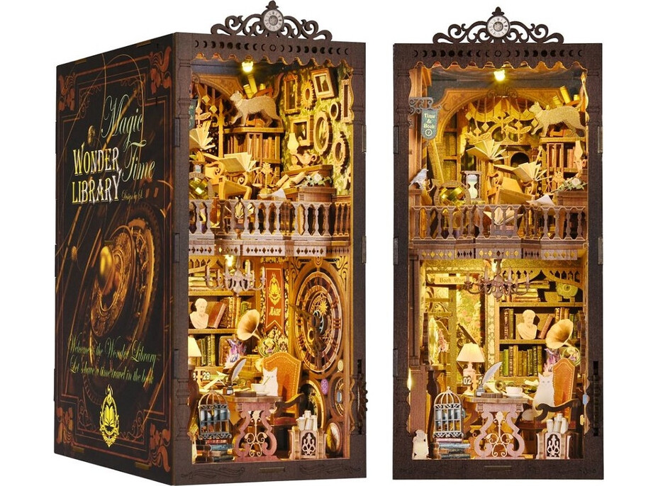 2Kids Toys 3D skladačka Zarážka na knihy Miniatúra domčeka Mystická knižnica