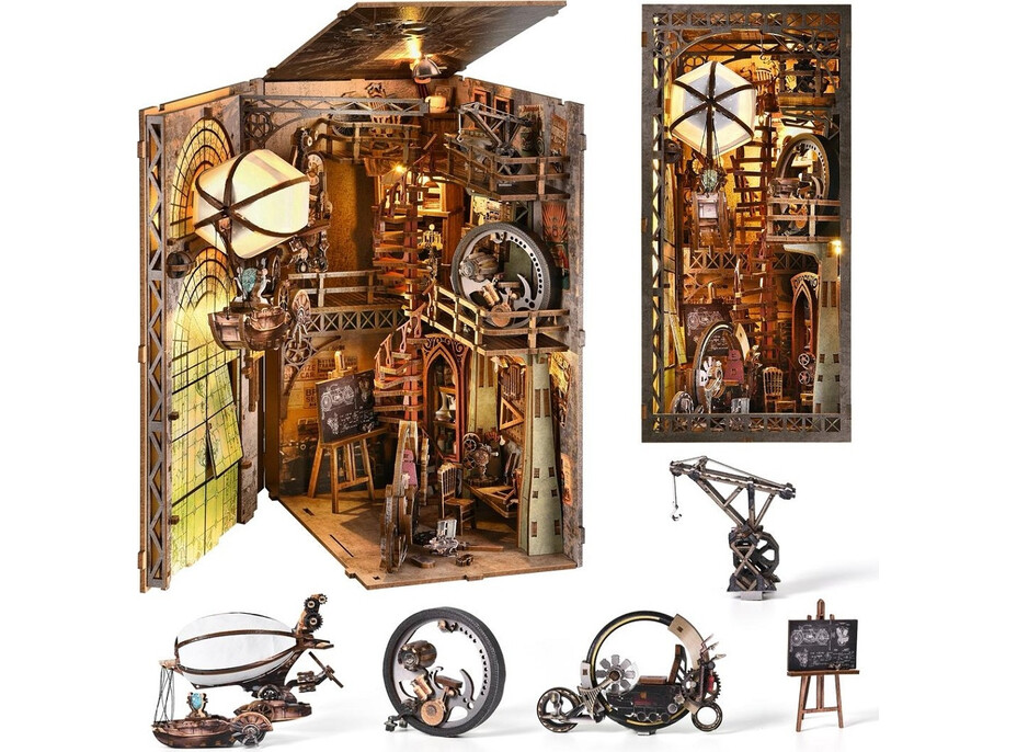 2Kids Toys 3D skladačka Zarážka na knihy Miniatúra domčeka Strýčkovo skladisko