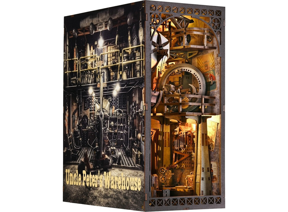 2Kids Toys 3D skladačka Zarážka na knihy Miniatúra domčeka Strýčkovo skladisko