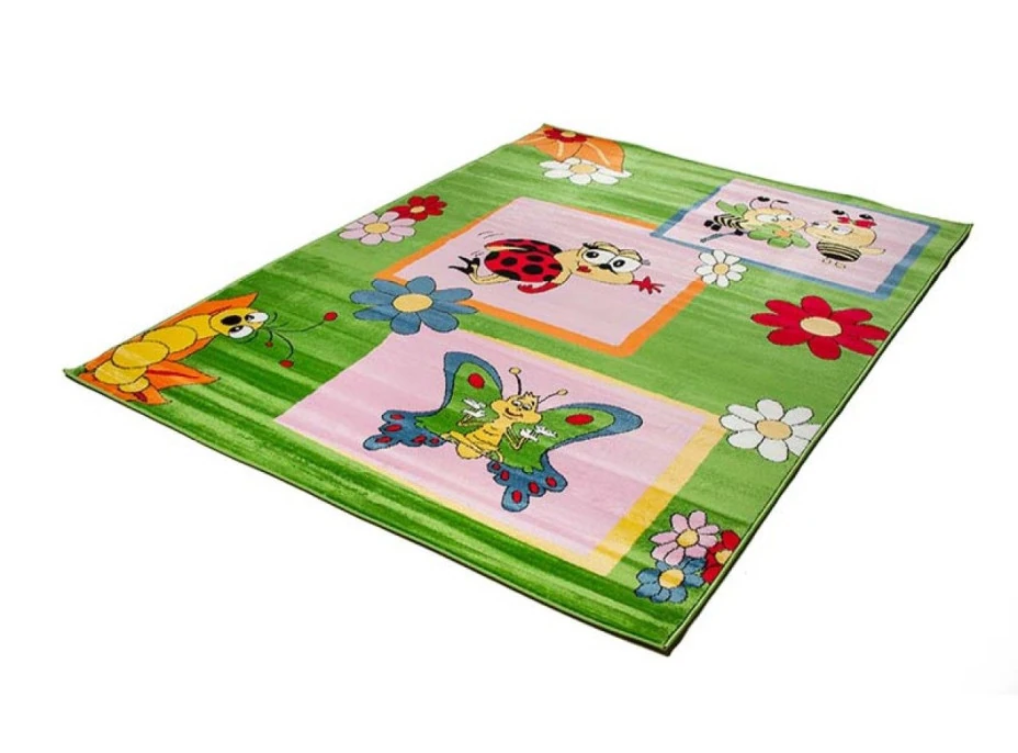 Detský koberec Zeleni CHROBÁČIKY