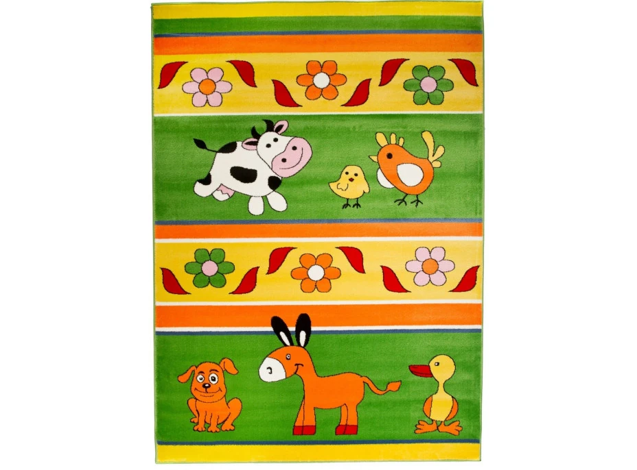 Detský koberec FARM GREEN