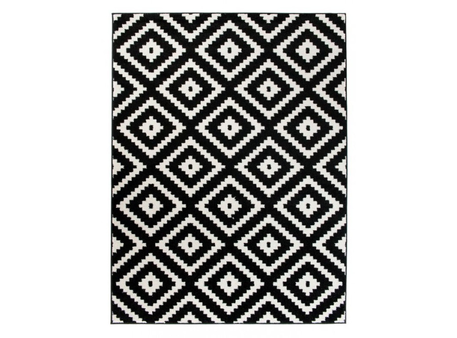 Kusový koberec Maroko - 885 - čierno-biely