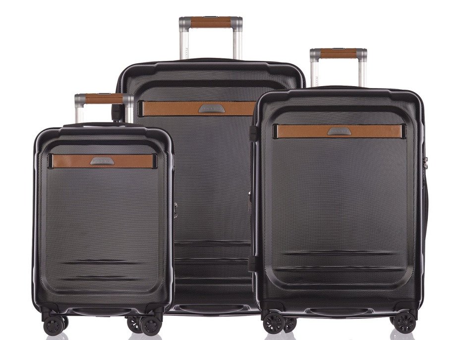 Moderné cestovné kufre STOCKHOLM - čierne