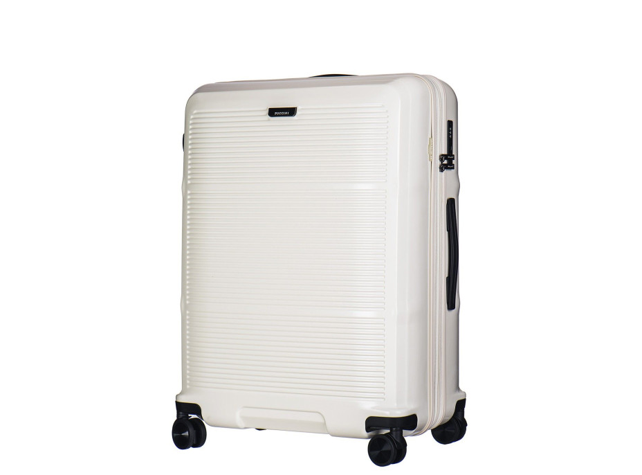 Moderné cestovné kufre VIENNA - biele