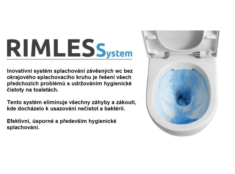 Závesné WC MAXMAX Rea RAUL RIMLESS