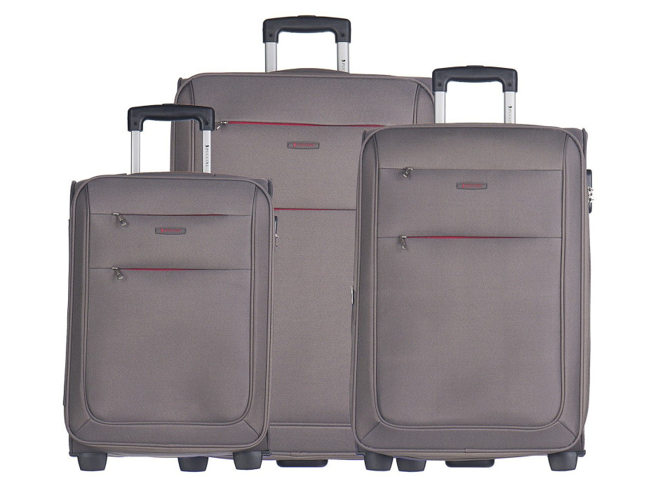 Moderné cestovné kufre Camerino - sivé