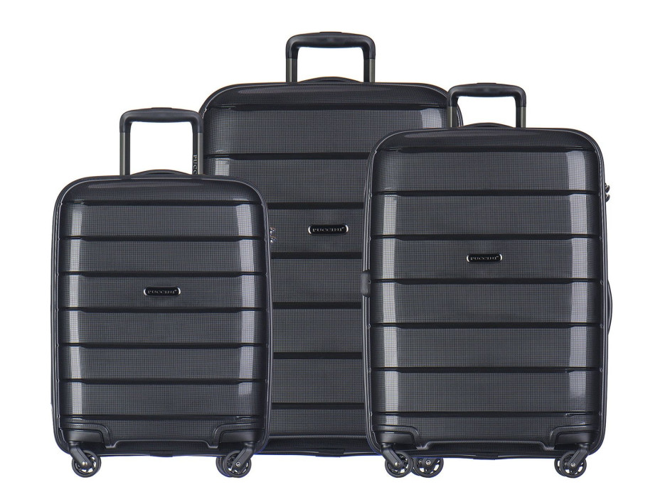 Moderné cestovné kufre MADAGASKAR - čierne
