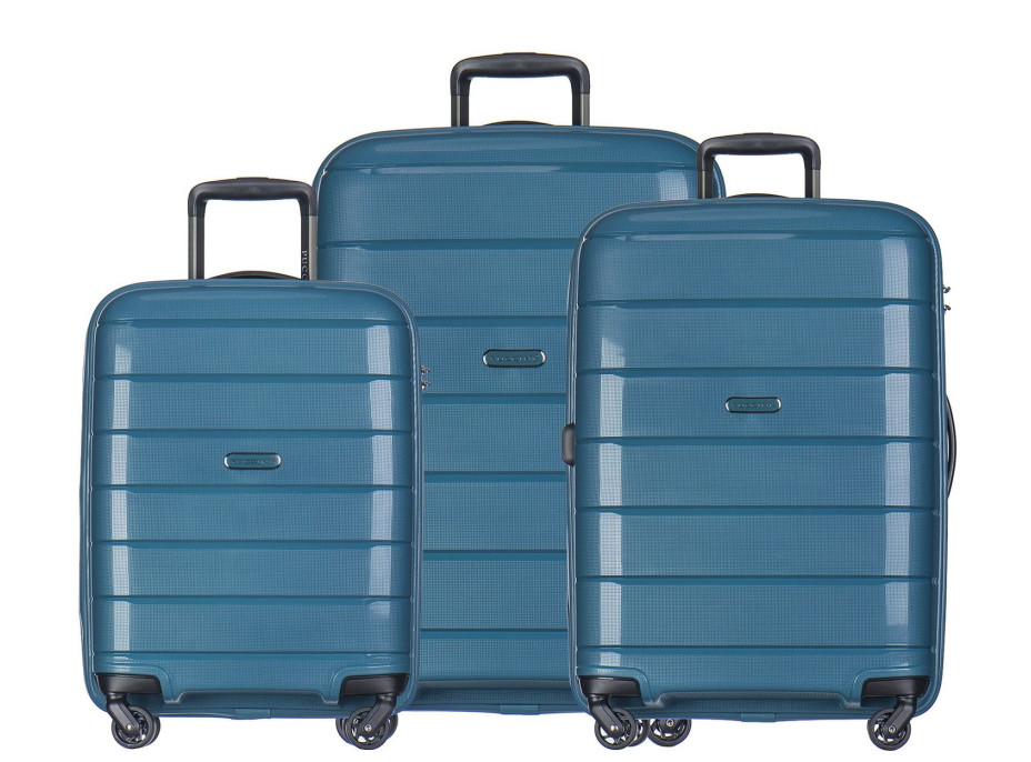 Moderné cestovné kufre MADAGASKAR - tyrkysové