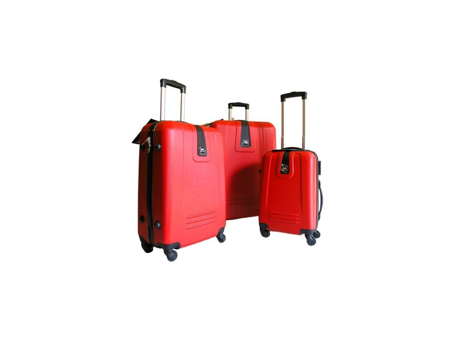 Moderné cestovný kufor RED - červený
