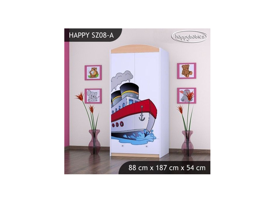 Detská skriňa lodička - TYP 8A