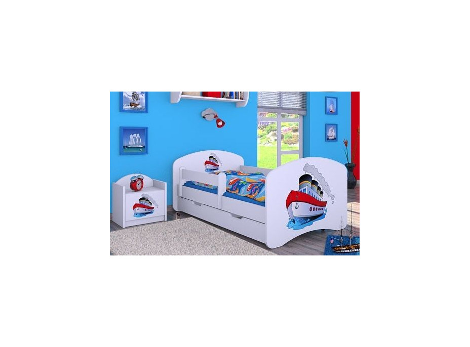 Detská posteľ so zásuvkou 180x90cm LODIČKA