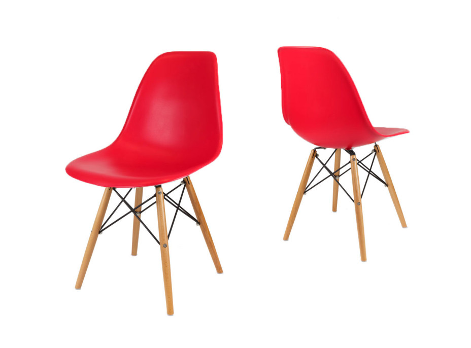 Kuchynská dizajnová stolička plastelína - červená