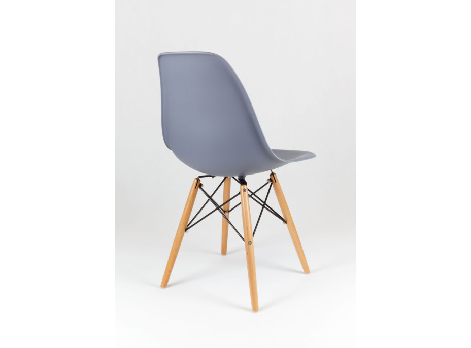 Kuchynská dizajnová stolička plastelína - šedá