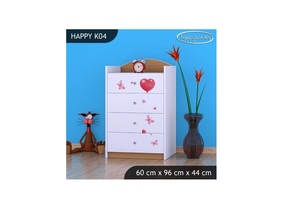 Detská komoda MACKO S BALONKY - TYP 4