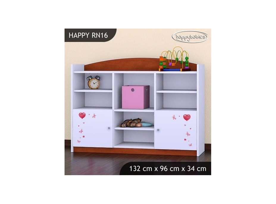 Detský úložný regál MACKO S BALONKY - TYP 16 - NÍZKY