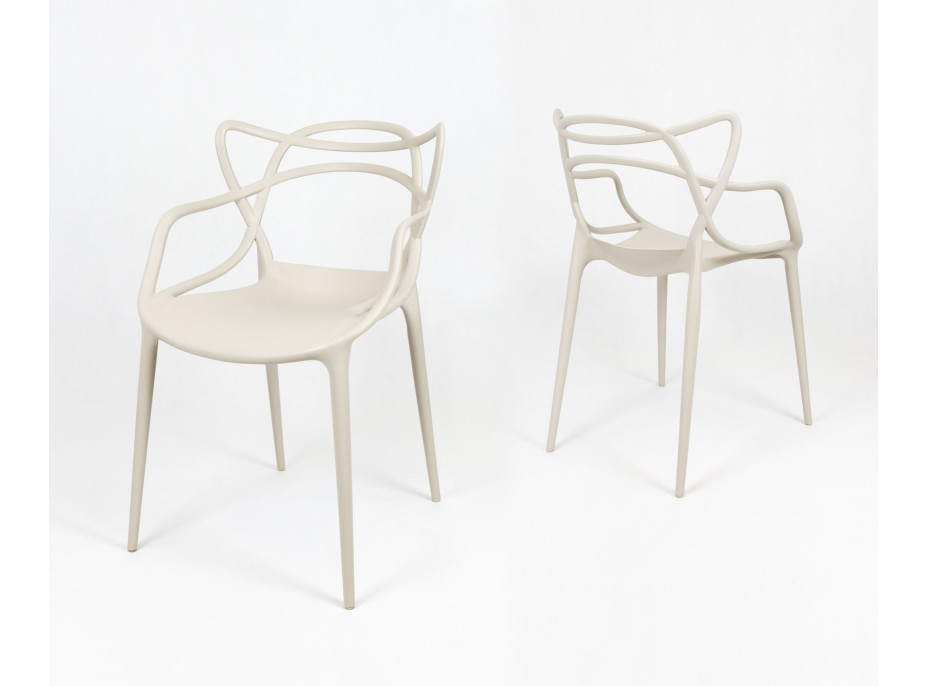 Dizajnová stolička ROMA - béžová