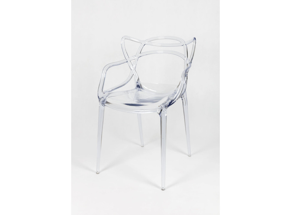 Designová židle ROMA - ledová čirá