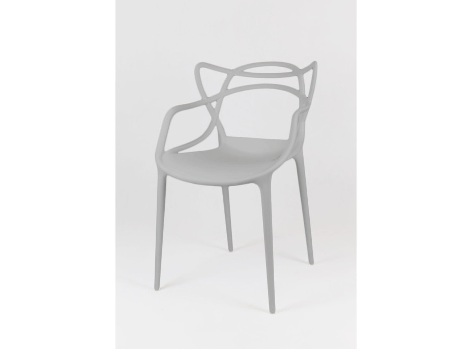 Dizajnová stolička ROMA - svetlo šedá