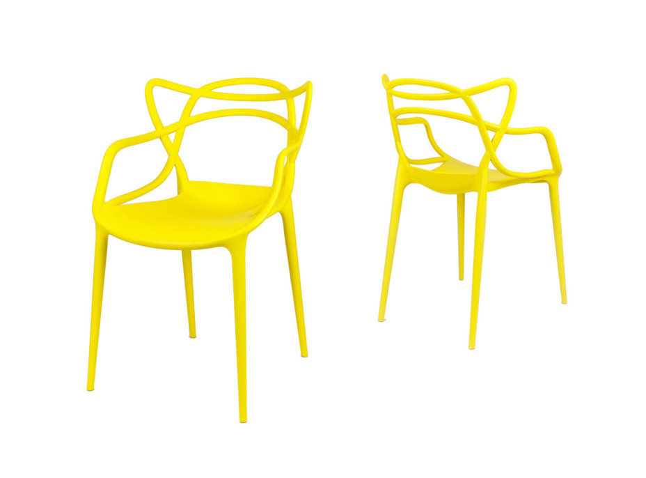 Dizajnová stolička ROMA - žltá