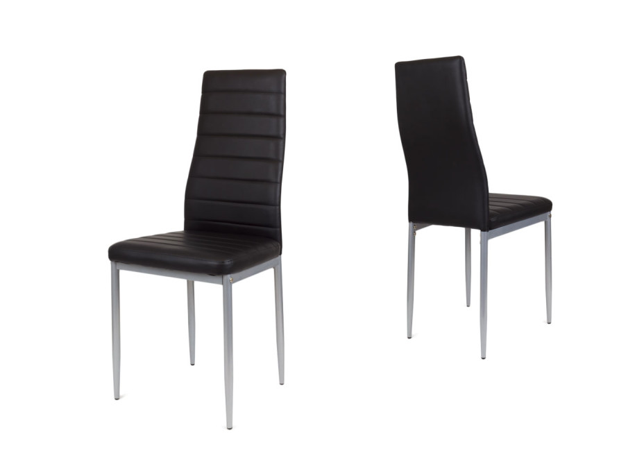 Dizajnová stolička VERONA - čierna / sivé - TYP A