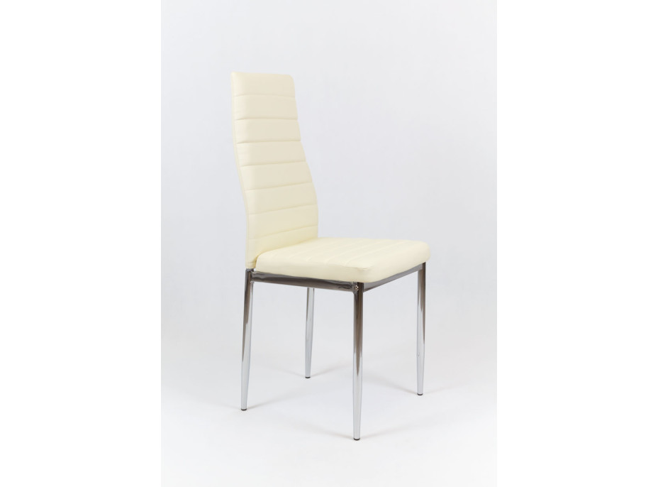 Dizajnová stolička VERONA - krémová / chróm - TYP A