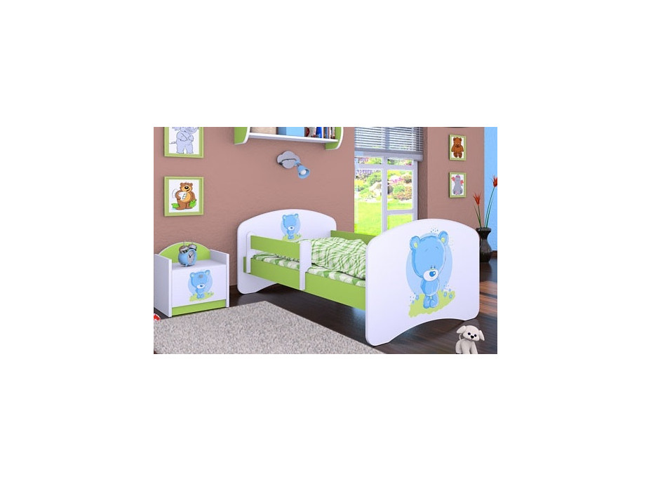 Detská posteľ bez šuplíku 180x90cm MODRÝ MACKO
