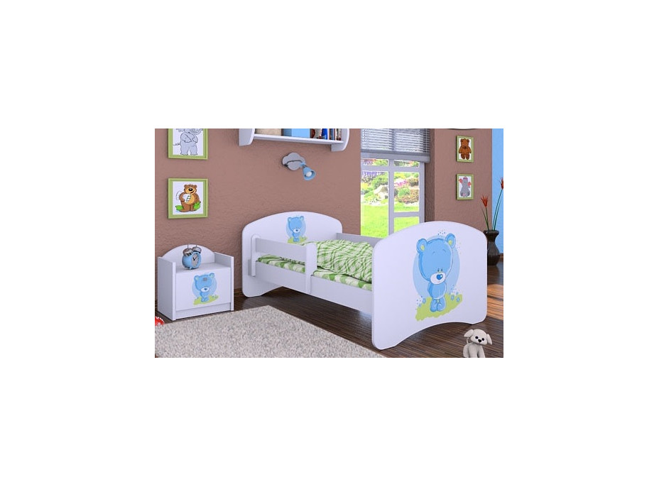 Detská posteľ bez šuplíku 160x80cm MODRÝ MACKO
