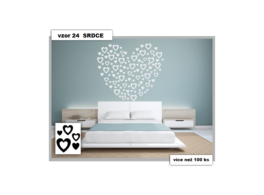 Samolepky DECOR COLOR vzor 24 - SRDCE