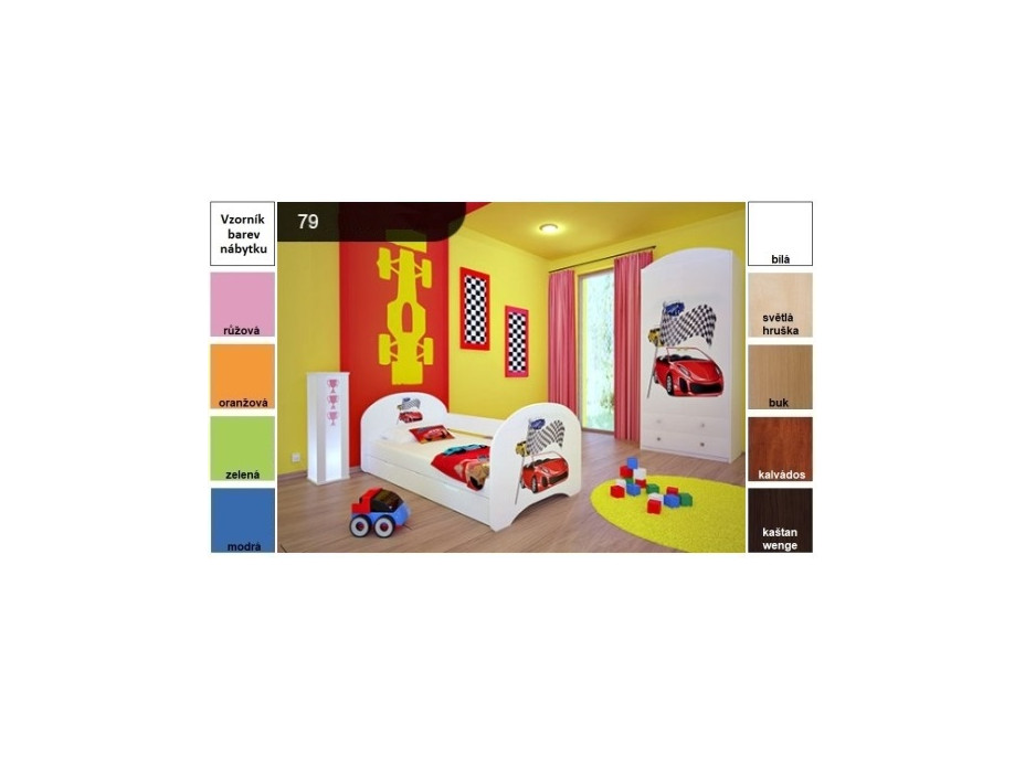 Detská posteľ pre DVA (s výsuvným lôžkom) 180x90 cm - RALLY