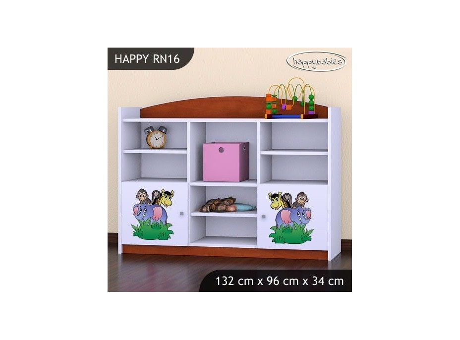 Detský úložný regál ZOO - TYP 16 - NÍZKY