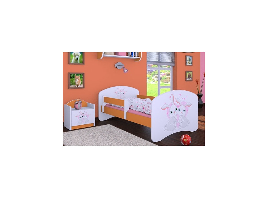 Detská posteľ bez šuplíku 180x90cm zajačikovia