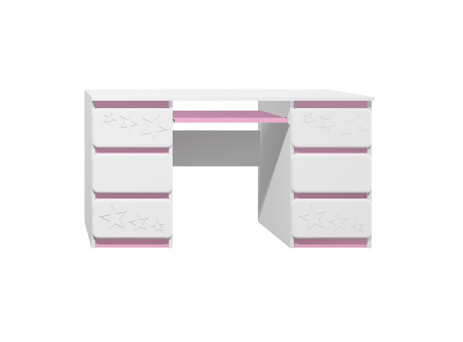 Písací stôl - STARS TYP B - ružová