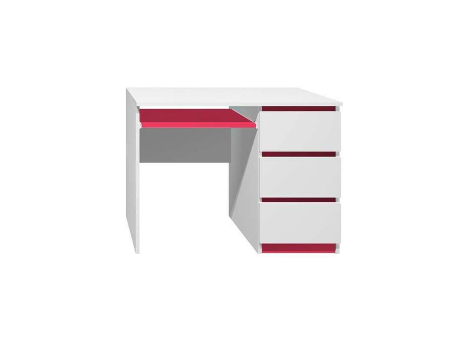 Písací stôl - CITY TYP A - červená