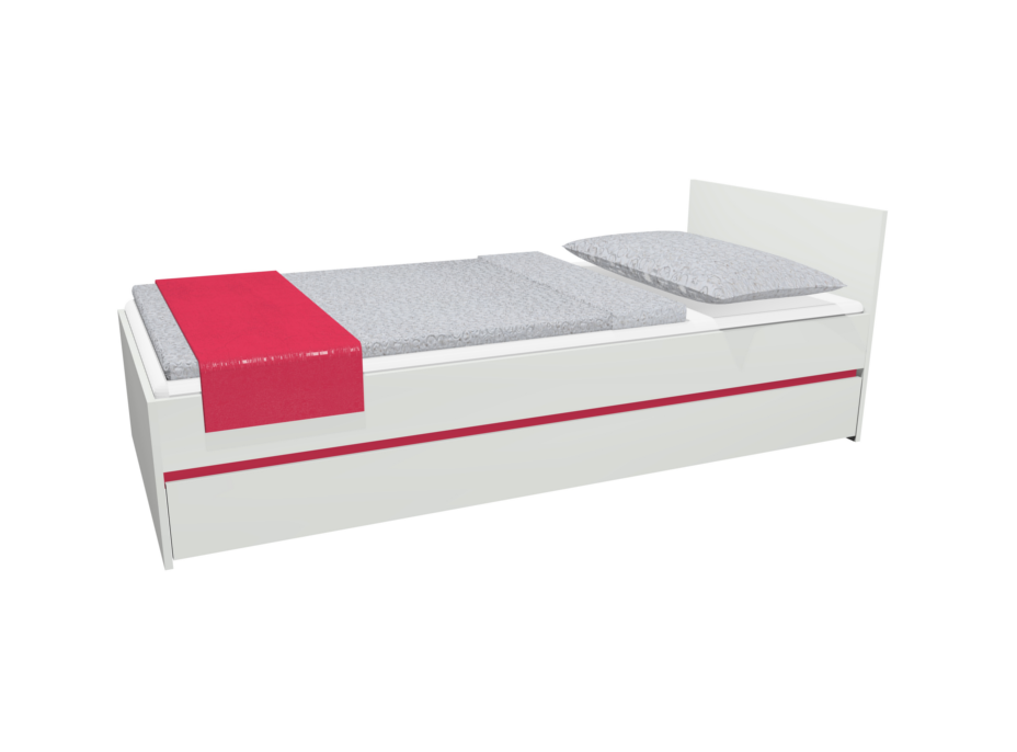 Detská posteľ so zásuvkou - CITY 200x90 cm - červená